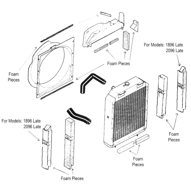 Picture of Radiator Cushion Foam Kit for Case Tractors