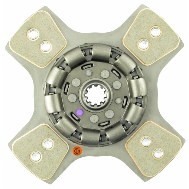 Picture of 12" Transmission Disc, 4 Large Pads, w/ 1-1/4" 10 Spline Hub - Reman
