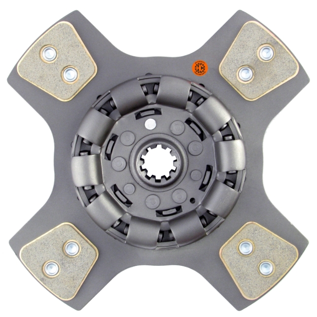 Picture of 12" Transmission Disc, 4 Small Pads, w/ 1-1/4" 10 Spline Hub - Reman