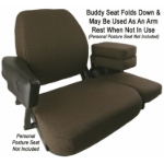 Picture of Side Kick Seat for John Deere 30, 40 & 50 Series, Kayak Brown Fabric