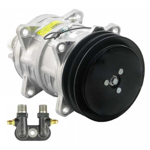Picture of Genuine Seltec/Tama TM16 Compressor, w/ 2 Groove Clutch - New