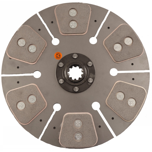 Picture of 12" Transmission Disc, 6 Pad, w/ 1-1/4" 10 Spline Hub - New