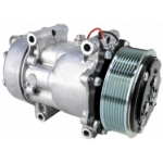 Picture of Genuine Sanden SD7H15 Compressor, w/ 8 Groove Clutch - New