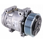 Picture of Genuine Sanden SD7H15HD Compressor, w/ 8 Groove Clutch, SJ Cylinder Head - New