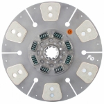 Picture of 15-1/2" Transmission Disc, 6 Pad, w/ 2" 10 Spline Hub - Reman