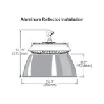 90 DEGREE ALUMINUM REFLECTOR