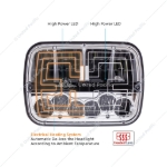 Picture of ULTRALIT - Heated 5" X 7"  LED Headlight with Polycarbonate Lens and Housing