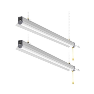 Picture of 2 x T10 60 watt, 7800lm, LED Shop Lights. With anti glare shields.