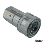 Picture of Faster Hydraulic Breakaway Coupler, Poppet Shut-Off, Male, Female; 7/8" - 14 ORB, Genuine OEM Style